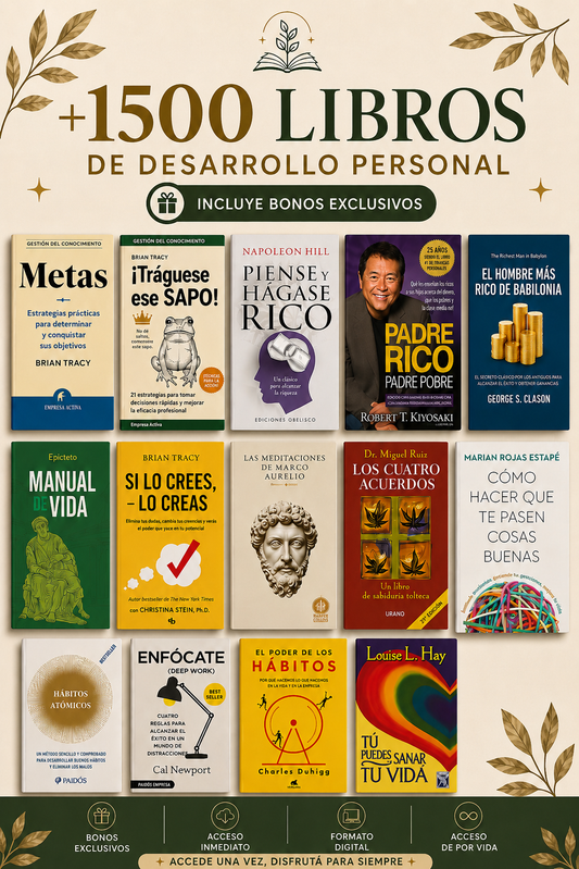 PACK DIGITAL +1500 LIBROS de DESARROLLO PERSONAL.